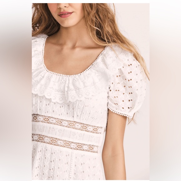 LoveShackFancy - Stassie Dress in Pure White - size 6 - Picture 14 of 16